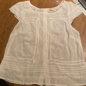 White Embroidered Meadow Rue Top Anthropologie